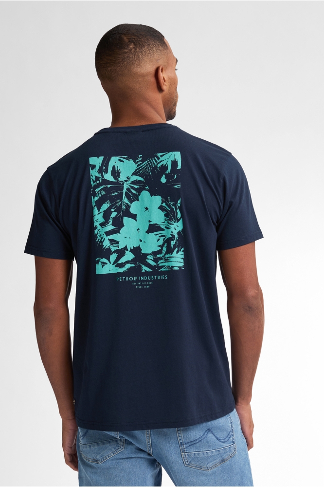 T SHIRT MET RUG PRINT M 1050 TSR115 5178 Navy Blue